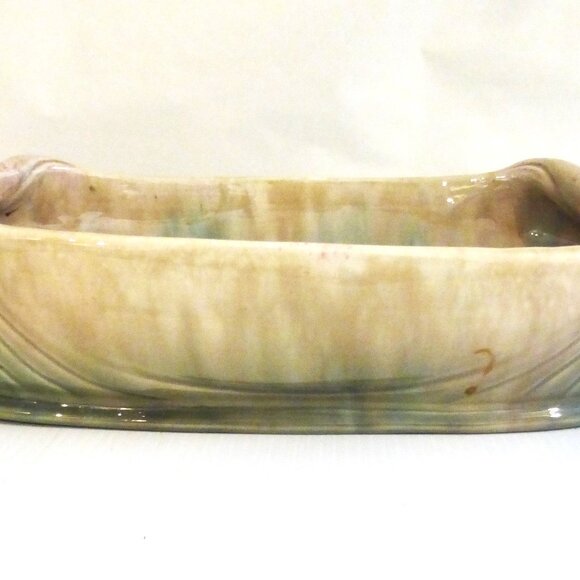 17.5" Deep POTTERY DISH w/ HANDLES Maker's Mark Pottery Planter Pottery Server - Picture 5 of 14